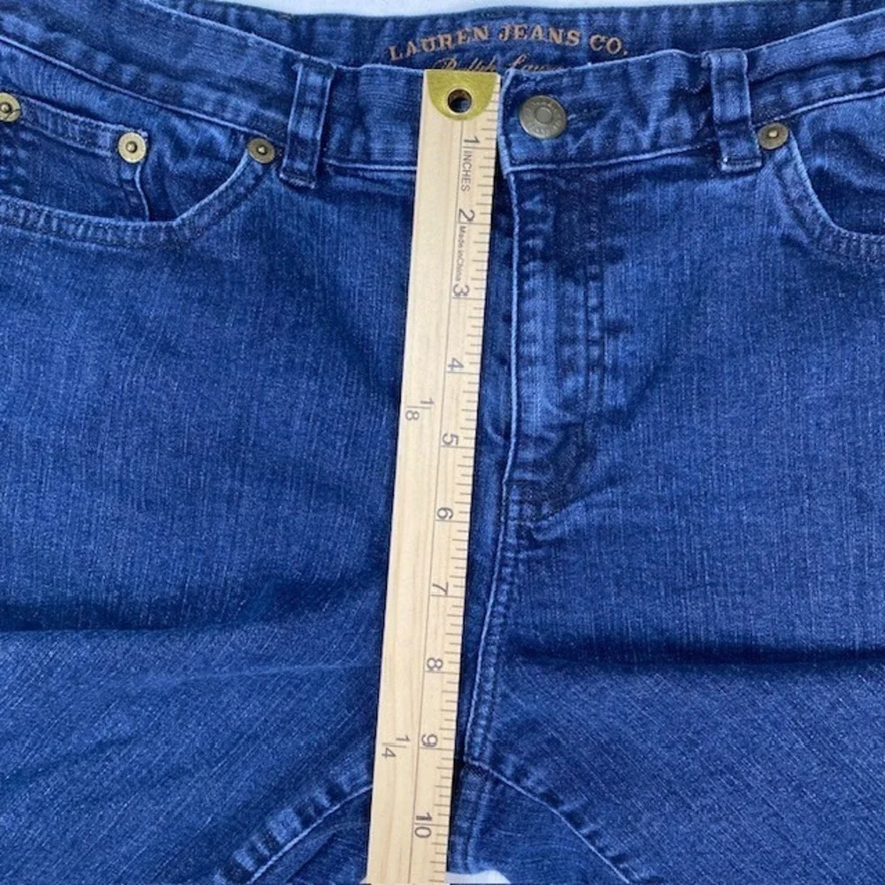 Lauren Jeans Co Ralph Lauren Classic Bermuda Shorts Dark Wash‎ Denim Womens 6